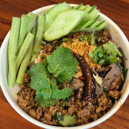 ข้าวลาบหมูคั่วบ่าแขว่น(เมืองเหนือ)