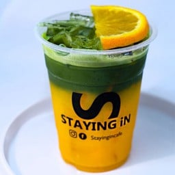 มัทฉะส้ม ( Orange Matcha) *น้ำส้มคั้นสด 100% *ฟรีพรีเมี่ยม นิชิโอะ