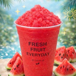 น้ำแตงโม 100% ไม่ใส่น้ำแข็ง ไม่ใส่น้ำเชื่อม