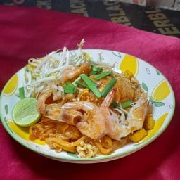 ผัดไทยกุ้งสด2ตัว