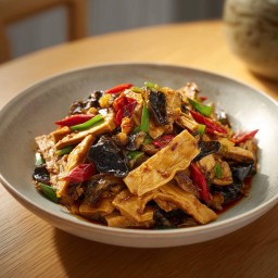 ฟองเต้าหู้ผัด