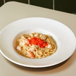 DL สปาเก็ตตี้ซอสครีมกุ้ง&ไข่กุ้ง