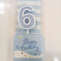 เทียนเลข 6 ลายดาว