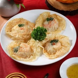 ฟองเต้าหู้ห่อกุ้งทอด