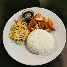 ข้าวไก่ทอดซอสเทอริยากิ ซอสนัว กลมกล่อม