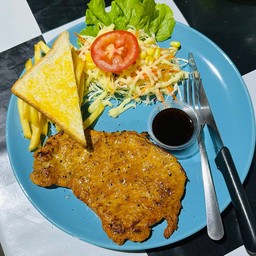 สเต็กหมูสไปซี่ (ซอสเกาหลี)