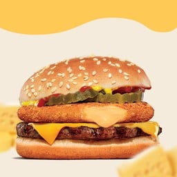 เบอร์เกอร์ชีสยืด (หมู)