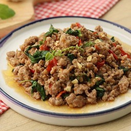 ผัดกระเพราหมู(กับข้าว)