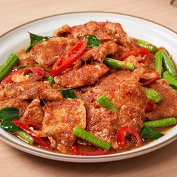 ผัดพริกแกงไก่(กับข้าว)