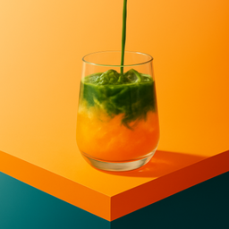 มัทฉะ x น้ำส้ม (เย็น)