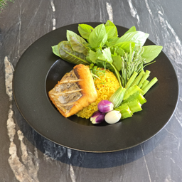 Tai Pla Fried Rice with Fried King Mackere