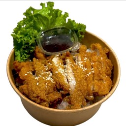 ข้าวหอมมะลิ ไก่ทอด+ซอสน้ำปลา