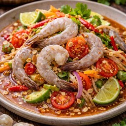 ตำกุ้งสด