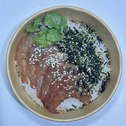 ข้าวหน้ากุ้งดอง+สาหร่าย