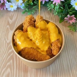 สันในไก่กรอบ(ชุดใหญ่8ชิ้น)ราดชีส