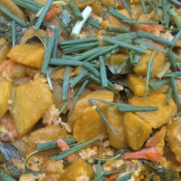 ฟักทองผัดไข่