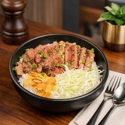 🤍ข้าว x หน้าเนื้อย่างเกลือและพริกไทยดำ🧂🌚