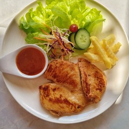 สเต็กไก่ BBQ