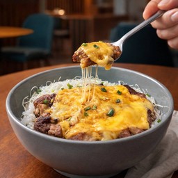 💛🥩ข้าวหน้าเนื้อย่าง x อบชีสเยิ้มๆ 🧀✨