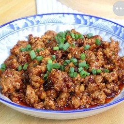 หมูสับผัดน้ำพริกเผา
