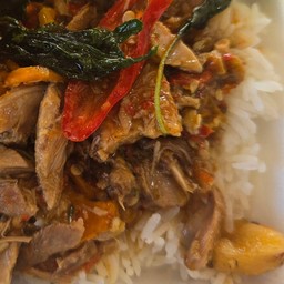 กะเพราเป็ดราดข้าว