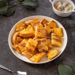 ขนมปังปิ้งเนยนม น้ำตาล.