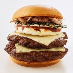 โอโคโนมิยากิ เบอร์เกอร์เนื้อ (ดับเบิ้ล)