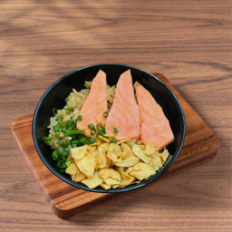 ข้าวผัดแซลม่อน, Salmon fried rice, 三文鱼炒饭