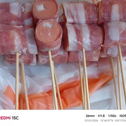 ไส้กรอกชีสพันเบคอน