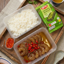 Setกุ้งดอง+ข้าวญี่ปุ่น+สาหร่ายแผ่น