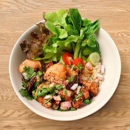 ข้าวลาบปลานิลกินข้าว