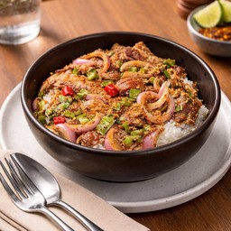 ข้าว x ยำน้ำตกเนื้อย่าง แซ่บๆ