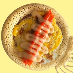 ไข่หมูสับ + ปูอัด