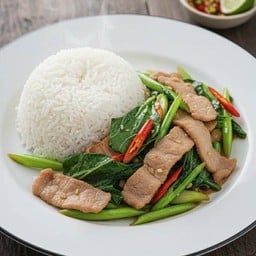 ข้าวราดผัดคะน้า