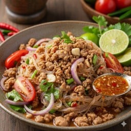 ยำวุ้นเส้นหมูสับ