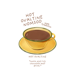 นมสดโอวัลติล ร้อน