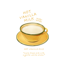 นมสดวนิลา ร้อน