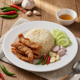 หมูทอดกับน้ำยำไทย