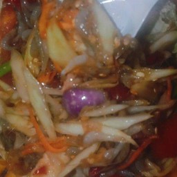 @1 . ตำลั่นทุ่งกุ้งเต้น ( กุ้งฝอยสดเป็นยังเต้นอยู่ แยกกุงสดไปไห้ค่ะ )