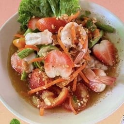 ตำสตอเบอรี่กุ้งสด