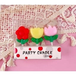 เทียนดอกไม้ สีเข้ม