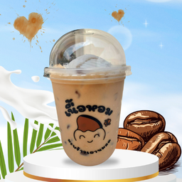 ลาเต้มะพร้าวเผานมสดเย็น