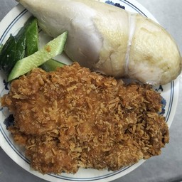 ไก่ต้ม+ ไก่ทอดสับ