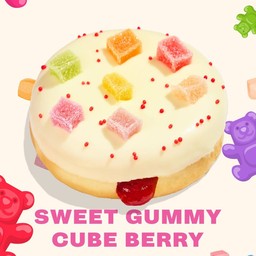 Sweet Gummy Cube Berry Donut
