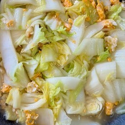 ผัดผักกาดขาวใส่ไข่(เป็นกับข้าว