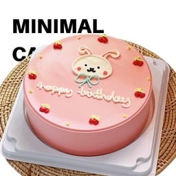 เค้กมินิมอลขนาด1ปอนด์กระต่ายชมพู/6