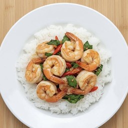 ข้าวกระเพรากุ้ง