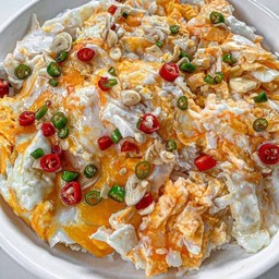 ข้าวไข่ข้น พริก สด