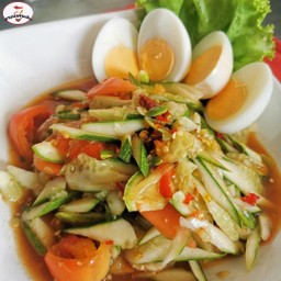 ตำแตง+ไข่ต้ม 3 ฟอง