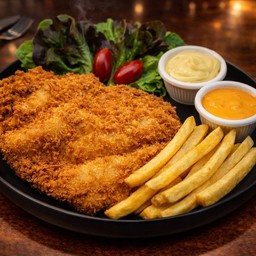 สเต็กอกไก่ทอดพริกไทยดำ